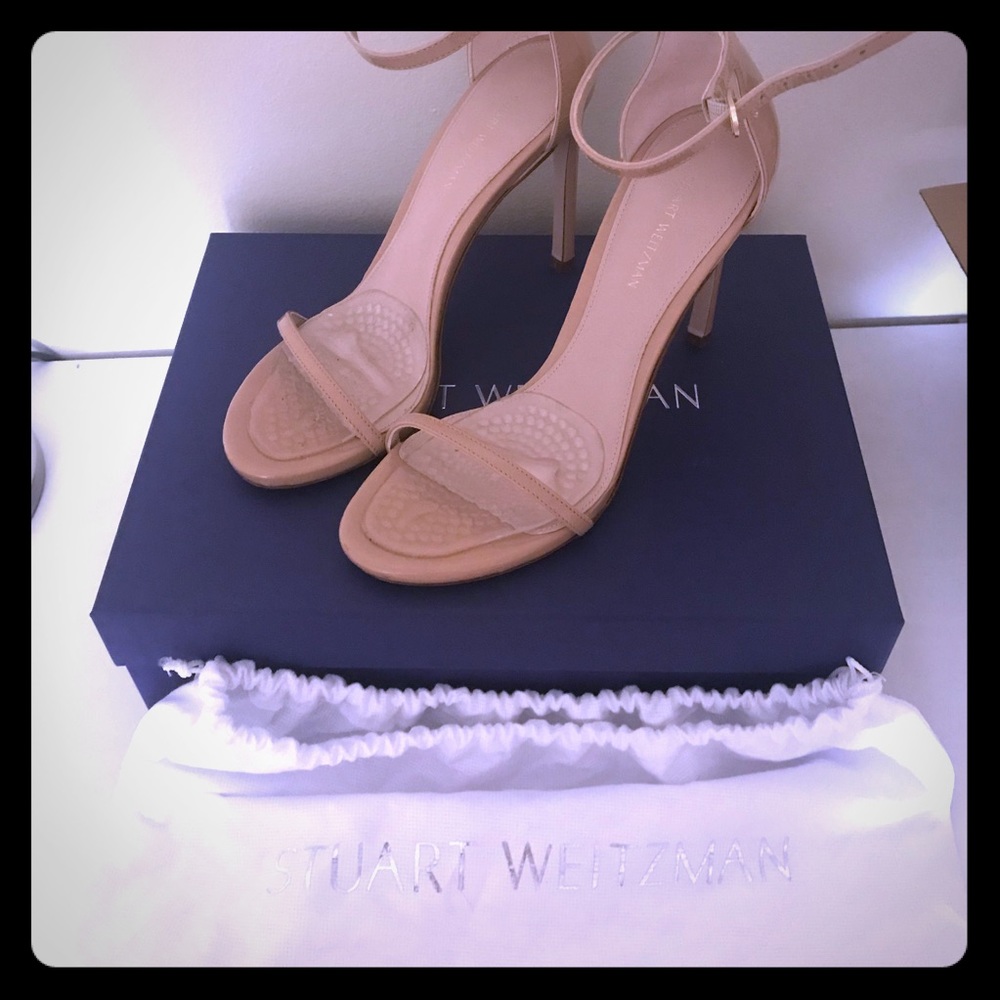 Stuart Weitzman 105 nudist in nude patent
